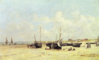 干潮時のビーチ、ベルク、1890-97 作： Eugene Louis Boudin